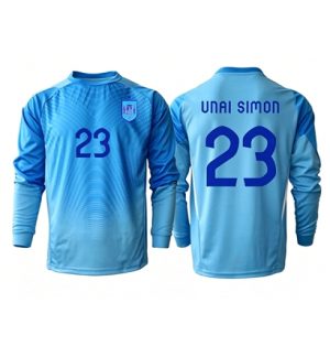 Spanje Unai Simon #23 Keeper Thuis tenue WK 2026 Lange Mouwen Voetbalshirt Spanje Unai Simon #23 Keeper Thuis tenue WK 2026 Lange Mouwen Voetbalshirt