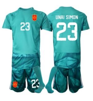 Spanje Unai Simon #23 Keeper Uit tenue Kids WK 2026 Voetbalshirt Shorts Set