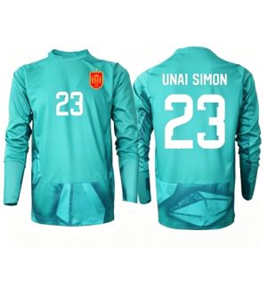 Spanje Unai Simon #23 Keeper Uit tenue WK 2026 Lange Mouwen Voetbalshirt Spanje Unai Simon #23 Keeper Uit tenue WK 2026 Lange Mouwen Voetbalshirt